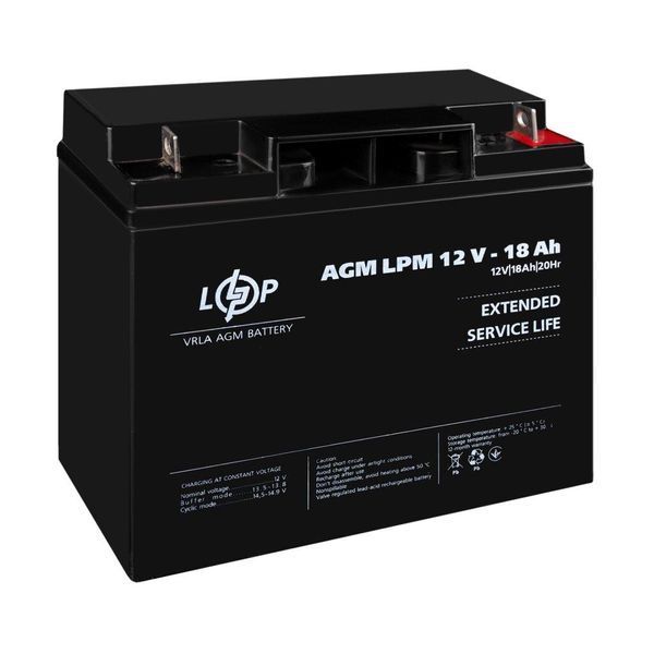 Аккумулятор AGM LPM 12V &ndash; 18 Ah 112324 фото