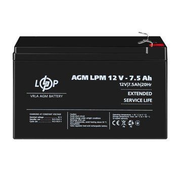 Акумулятор AGM LPM 12V &ndash; 7.5 Ah 34534 фото